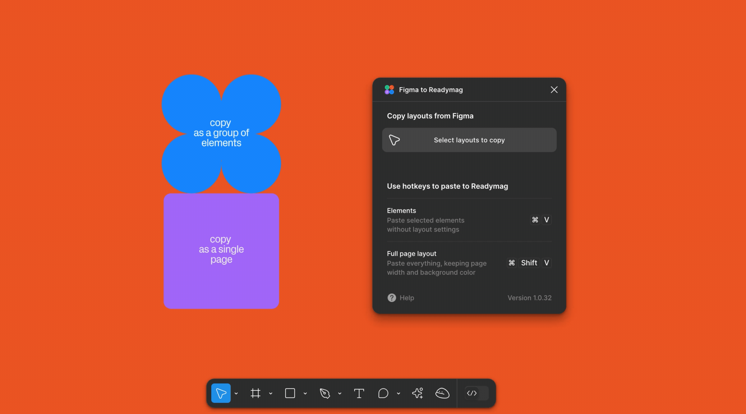 Copying content from Figma to Readymag.gif